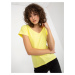 Svetložlté dámske tričko s výstrihom VI-TS-035.01P-light yellow