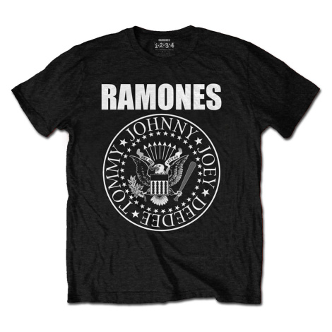 Ramones tričko Presidential Seal Čierna