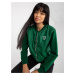 RUE PARIS dark green quilted bomber sweatshirt with pockets