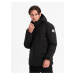 Ombre Men's winter jacket with detachable hood - black