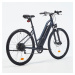 Elektrický trekingový bicykel 100 E nízky rám modrý