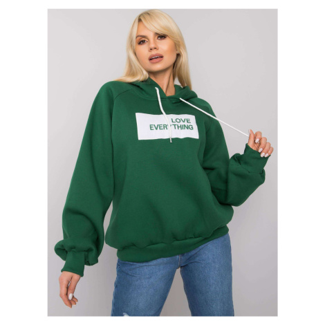 Dark green padded sweatshirt