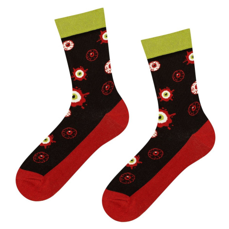 Pánske i dámske vzorované ponožky Good Stuff oči - SOXO černá- MIX barev