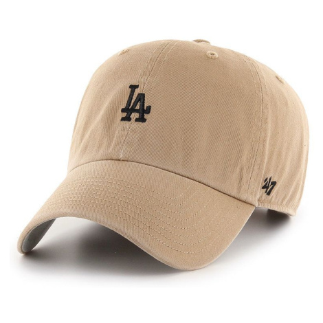 Čiapka 47brand Los Angeles Dodgers béžová farba, s nášivkou 47 Brand