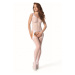 Passion BS104 white - Bodystocking Farba: Biela