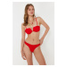 Trendyol Red Thong Bikini Six