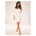 Women's bathrobe De Lafense 871 Visa S-2XL ecru 004