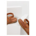 Kožené sandále Answear Lab dámske, hnedá farba,