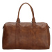 Hnedá kožená cestovná taška &quot;Grande&quot; - veľ. M