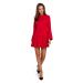 K021 Mini dámske šaty červené - Makover červená