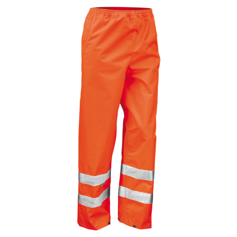 Result Unisex bezpečnostné reflexné nohavice R022X Fluorescent Orange