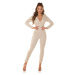 Sexy longsleeve Jumpsuit with V-Neckline black