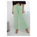 Viscose trousers with wide legs mint