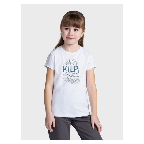 Biele detské tričko s potlačou Kilpi MALGA
