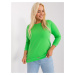 Light green women's oversized blouse with cuff