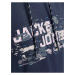 Tmavomodrá pánska mikina s kapucňou Jack & Jones Outdoor