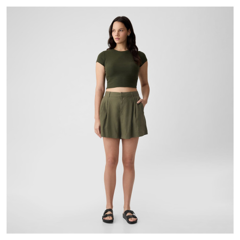 Šortky GAP 4 Inch Linen Short Olive Night