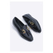 Marjin Women's Loafer Tasseled Buckle Casual Shoes Satrus Black