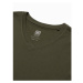 OMBRE-T-shirt LS-L136-V2-DARK OLIVE Zelená