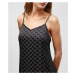 Šaty Karl Lagerfeld Kl Monogram Slip Dress Čierna