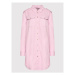 Elisabetta Franchi Košeľové šaty AJ-27D-21E2-V330 Ružová Regular Fit