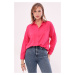 armonika Women's Fuchsia Oversize Long Basic Shirt