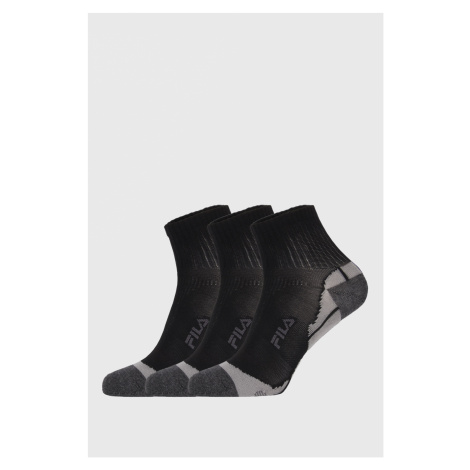 3 PACK čiernych ponožiek FILA Multisport