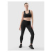 Women's Sports Leggings Made of 4F Recycled Materials - Black