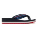 Tommy Hilfiger Žabky Wedge Stripes Beach Sandal FW0FW07858 Tmavomodrá