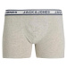 JACK & JONES Boxerky  námornícka modrá / svetlosivá / čierna / biela