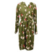 Dámské šaty model 6349576 Deni zelená+květy - Regina
