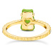 Thomas Sabo TR2459-414-6-54 Gold prstýnek with green Goldbears