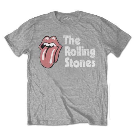 The Rolling Stones tričko Scratched Logo Šedá