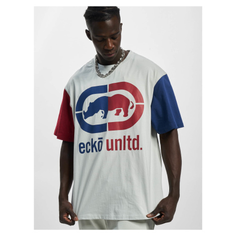 Spoločnosť Ecko Unltd. Veľké tričko sivé/červené/modré