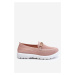 Women's slip-on sneakers with decoration Pink Alena