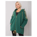 TMAVOZELENÁ DÁMSKA MIKINA NA ZIPS RV-BL-6781.08P-DARK GREEN