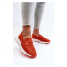 Women's loafers on Eco Suede platform, orange Inesqua
