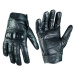 Kožené rukavice TACTICAL Mil-Tec® s plastovým chráničom – Čierna