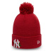 New Era MLB WMNS TWINE BOBBLE KNIT NEW YORK YANKEES Dámska zimná klubová čiapka, červená, veľkos