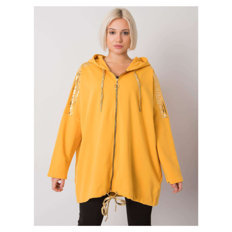 Yellow Athens zip-up sweatshirt