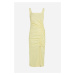 Šaty Karl Lagerfeld Gathered Stretch Dress Elfin Yellow