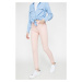 Koton Women's Pink Slim Fit Trousers