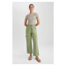 DEFACTO Straight Fit Linen Normal Waist Trousers