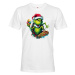 Pánské tričko Grinch na skateboarde - skvelé vianočné tričko