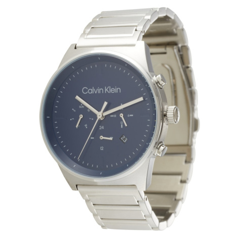 Calvin Klein Analógové hodinky 'TIMELESS'  námornícka modrá / strieborná