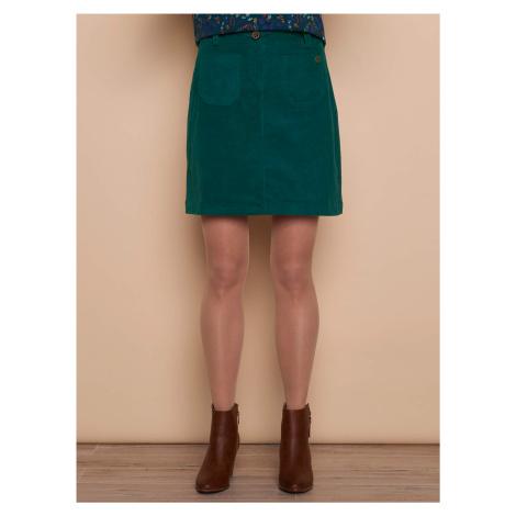Zelená menčestrová sukňa Tranquillo