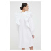 Bavlnené šaty 2NDDAY biela farba, mini, rovný strih