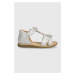 Detské semišové sandále Shoo Pom strieborná farba
