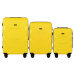 ŽLTÁ SADA CESTOVNÝCH KUFROV PEACOCK 148, LUGGAGE 3 SETS (L,M,S) WINGS, YELLOW