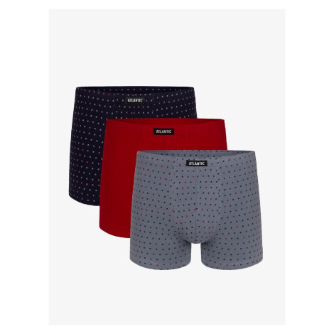 Boxer shorts Atlantic 3MH-025/11/12 A'3 S-2XL navy blue-red-gray 033